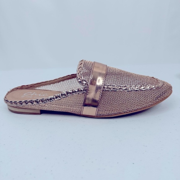 Jackpot Chic By Lady Couture Slip On Mesh Mule Golden Rose Shoe US Size 9 - Picture 5 of 9